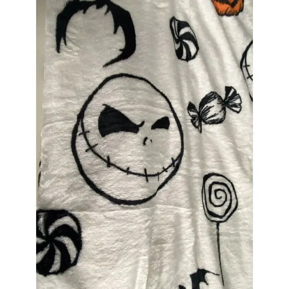 Nightmare Before Christmas Plush Throw Blanket 50X70” Jack Skellington Pumpkin‎